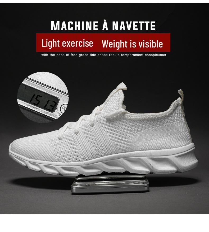 Plus Size Men's 48 Lightweight Flyknit Running Shoes - Trendy, Breathable Casual Sports Sneakers for Summer