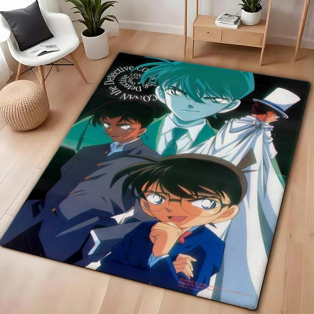 Detective Conan Anime Mystery Think Detective Conan Anime Mystery Theme Rug Soft Nonslip Carpet For Entryway Hallway Balcony Home Decor