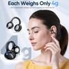 AI Clip on Earbuds Wireless Bluetooth 5.4 Earphones, Open Ear Headphones with Mic, 40H Play, Waterproof Design, 4g Ultra-Lightweight Sports Ear Clip