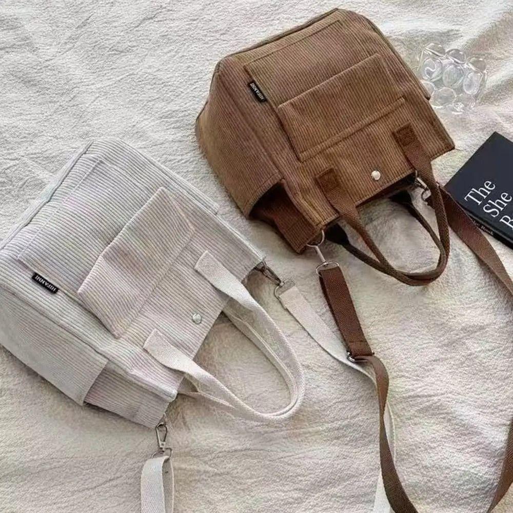 Stylish Crossbody Bag Multi-pocket Lunch Box Bag Simple Tote Bag Outdoor