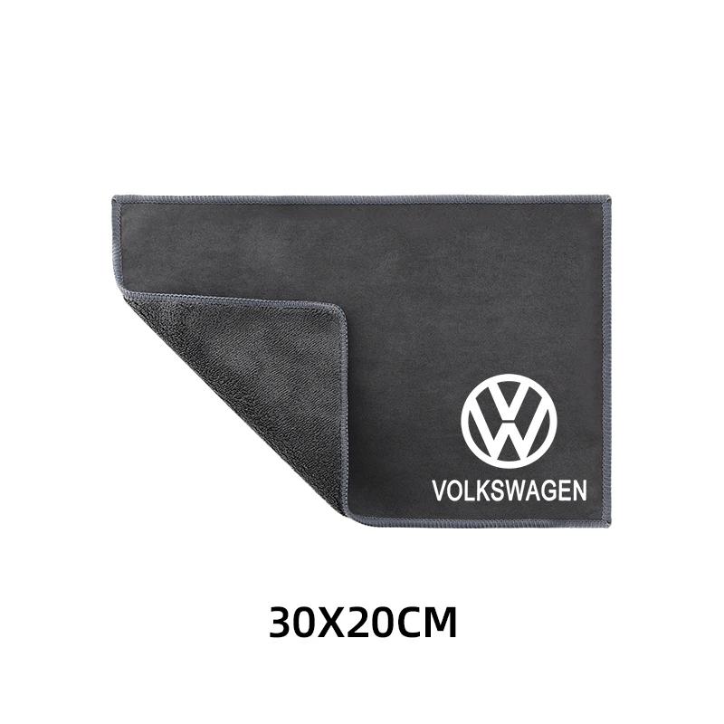 2026 Hot For VW VOLKSWAGEN Car Wash Microfiber Towel + Car Dust Brush Cleaning Brush for Volkswagen VW GOLF Polo TOURAN CADDY PA