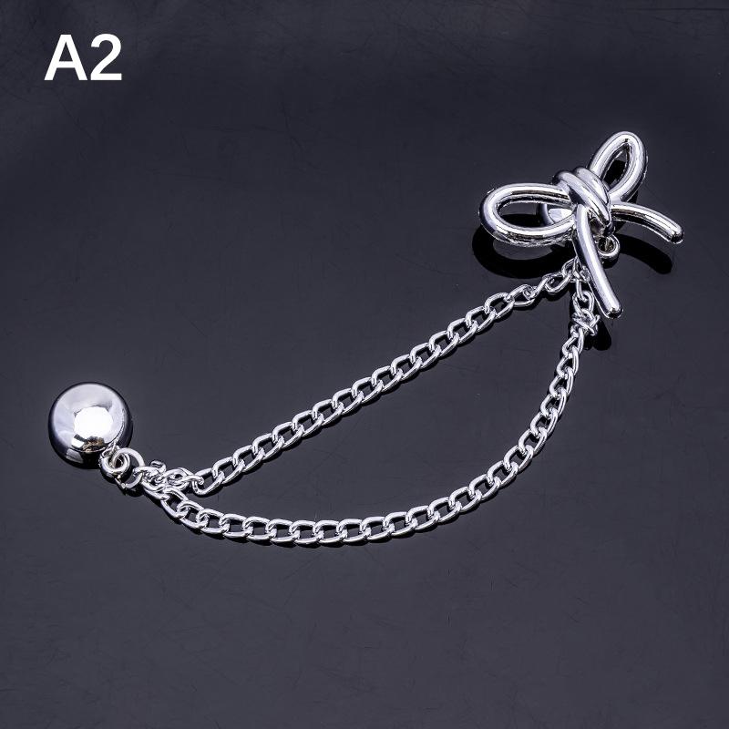 Latest Multi-Function Magnetic Clothing Buckle With Chain Metal Button Clip Clothes Scarf Trouser Legs Cuff Fixing Magnet Pin