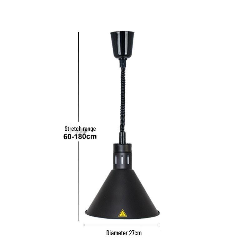 Adjustable Height Retractable Single Head Heat Lamp for Food Warming