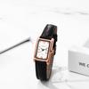 Jewelerywe Pair Couple Watch Roman Numerals Analog Display Leather Belt Waterproof Quartz Black Men Women Fashion Gift Birthday Anniversary Christmas