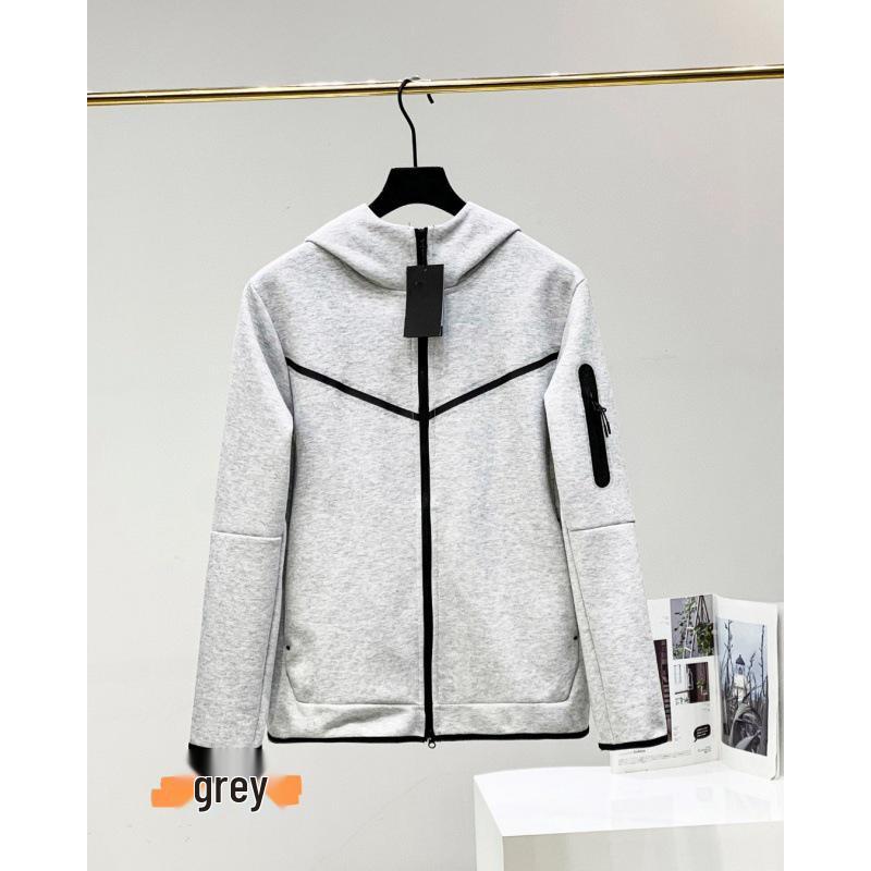 Veste cardigan zippée à capuche en coton pour homme - Manteau décontracté printemps/automne 2024