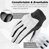 Men Women Leather Motorcycle Gloves Breathable Perforated Riding Touchscreen Compatible Anti-Slip