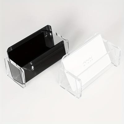 1pc Desktop Simple and Elegant Acrylic Business Card Holder for Desk Storage, Suitable for Home, School, Office and Other Scenes