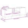 Vinyl Record Cabinet in Sonoma Oak Finish 121 x 38 x 48 cm Engineered Wood