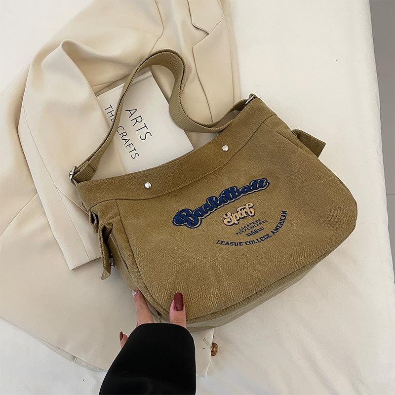 

Корейская холщовая сумка женская трендовая модная спортивного стиля большой вместимости сумка-мессенджер мужская и женская для студентов колледжа сумка почтальона иностранного стиля жёлтый