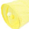 SCSYV Cat Tunnel Toy Collapsible Interactive Safe Dot Pattern Hideout Kitten Tube Toy for Puppy Yellow