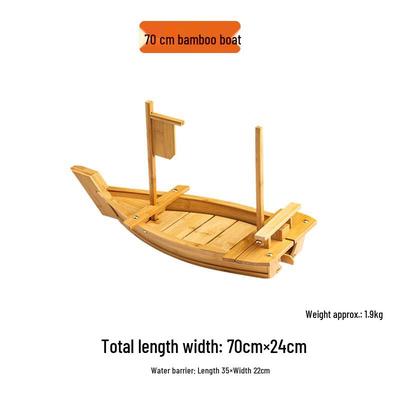 Plat de service Bateau Dragon en Bambou