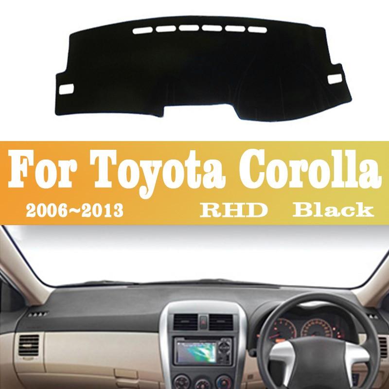 Car Control Dashboard Non-slip Mat Kit Sun Shade Anti-UV Carpet Panel Mat For Toyota Corolla E150 2006~2013 Internal Accessories