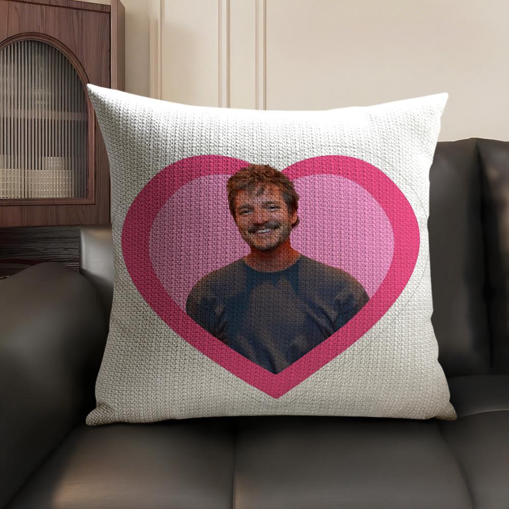 Hot Actor Cool Man PPedro Pascal Pillow Case DoubleSided Printing Short Plush Sofa Cushion Cover Bedroom Bedside Pillow