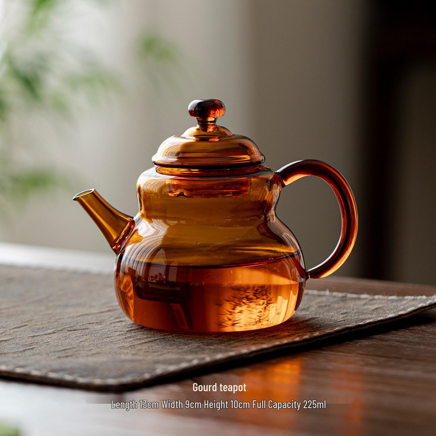 Large Capacity Heat-Resistant Borosilicate Glass Teapot Set Standard