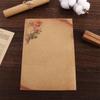 Flower Desig Brown Valentine's Day Craft Paper Old Europe Style Letter Paper Envelope Writing Paper Letter Pad Retro Vintage