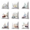 Architectural Creative Pattern Single-sided Pillowcase Sofa Office Cushion Cover Living Room Waist