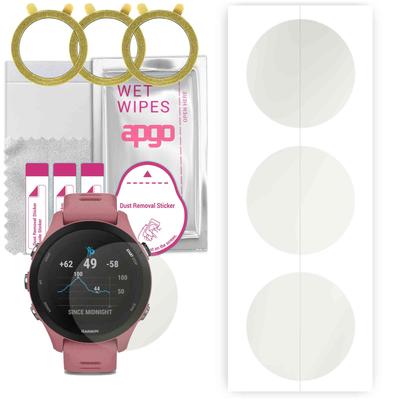 3x Apgo Hydrogel Matte Screen Protector for Garmin Forerunner 255S, Hydrogel Film, Flexible, Soft TPU with Positioning Layer Easy Installation