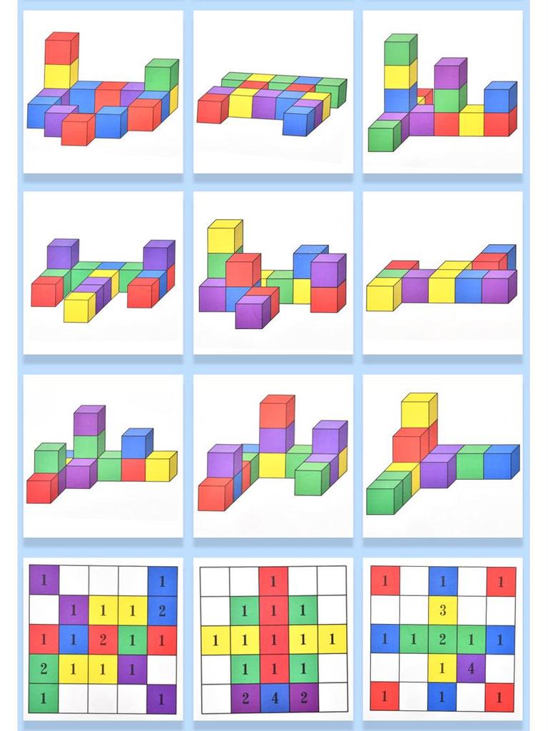 Toddler Educational Spatial Sense Rubik's Cube Battle Game - Two-Player Building Blocks for Parent-Child Interaction and Concentration Development.