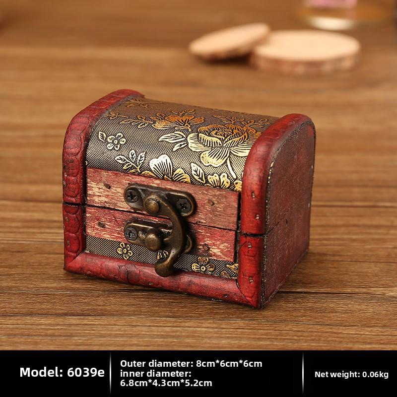 European Creative Wooden Box Storage Storage Box Happy Candy Box Gift Jewelry Packaging Box Crafts Small Box