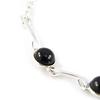 Les Trésors De Lily [H3471] - Bracelet Argent 'Déesse Noir de Jais' noir argenté (rhodié) - 6 mm
