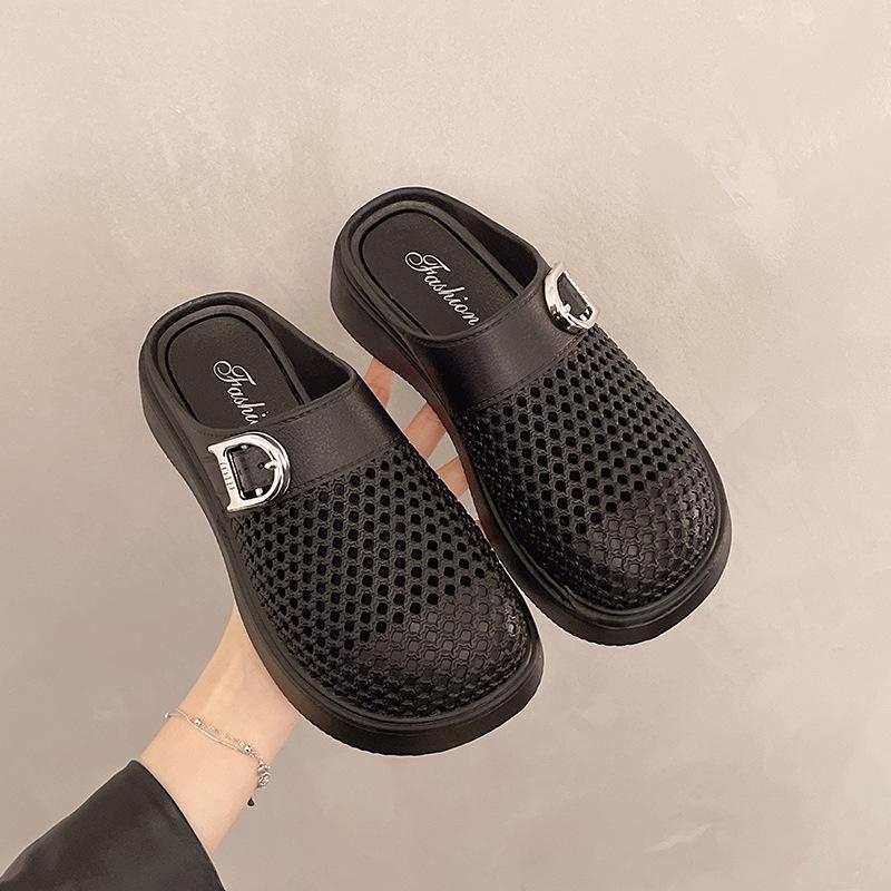 

Туфли Мэри Джейн новые ретро с мелким вырезом на одном ремешке универсальные на плоской подошве с мягкой подошвой одинарные туфли нежные женские сандалии 40-41 (one size smaller)