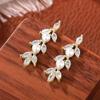 2026 New European and American Light Luxury High-end Earrings, Floral Beads, Exquisite and Elegant Temperament Style Accessories