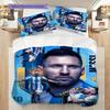 Biancheria da letto Leggenda del Calcio Lionel Messi (1 * copripiumino + 2 * federa, senza nucleo) Set Lenzuola Copripiumino e Federa 2D Piatto