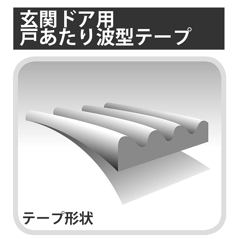 3M Scotch Corrugated Tape for Entrance Doors, 2 Rolls, Black, 3.5mm Thickness x 8.5mm Width, 5.0m Length, EN-58