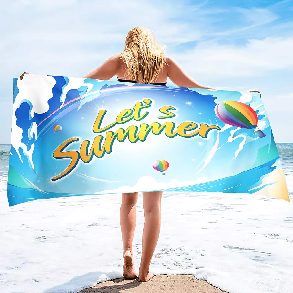 Beautiful Art Pattern Series Seaside Vacation Beach Towel Swimming Bath Towel Sports Towel