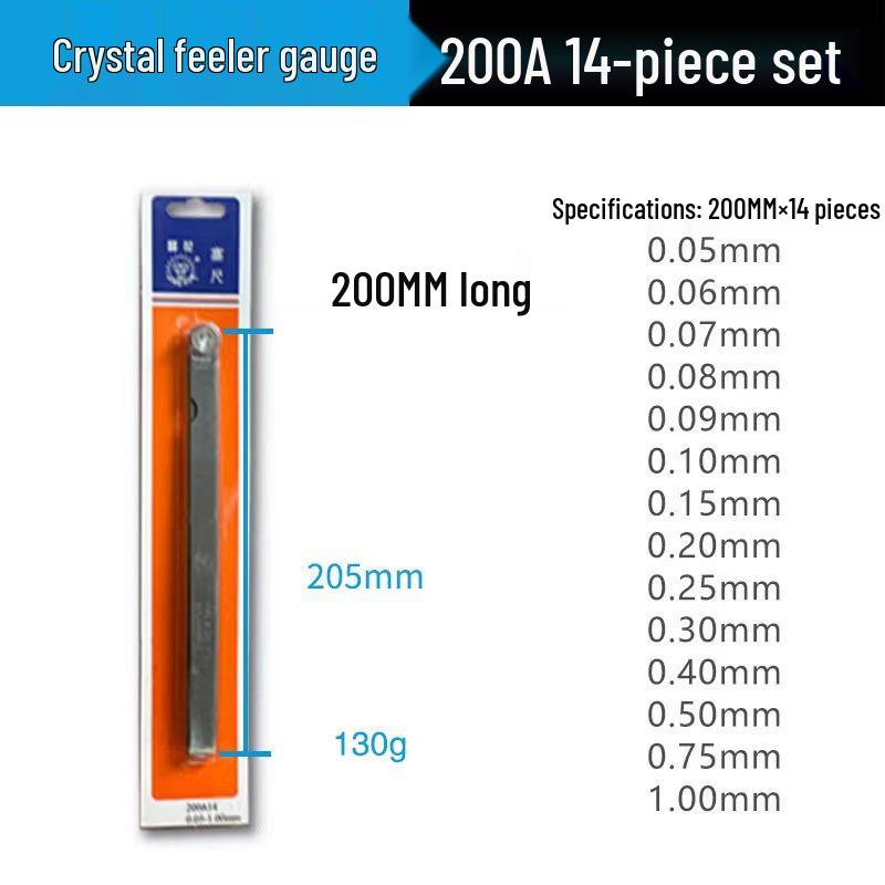 Genuine Jinghua Stainless Steel Feeler Gauge Set (100-300MM)