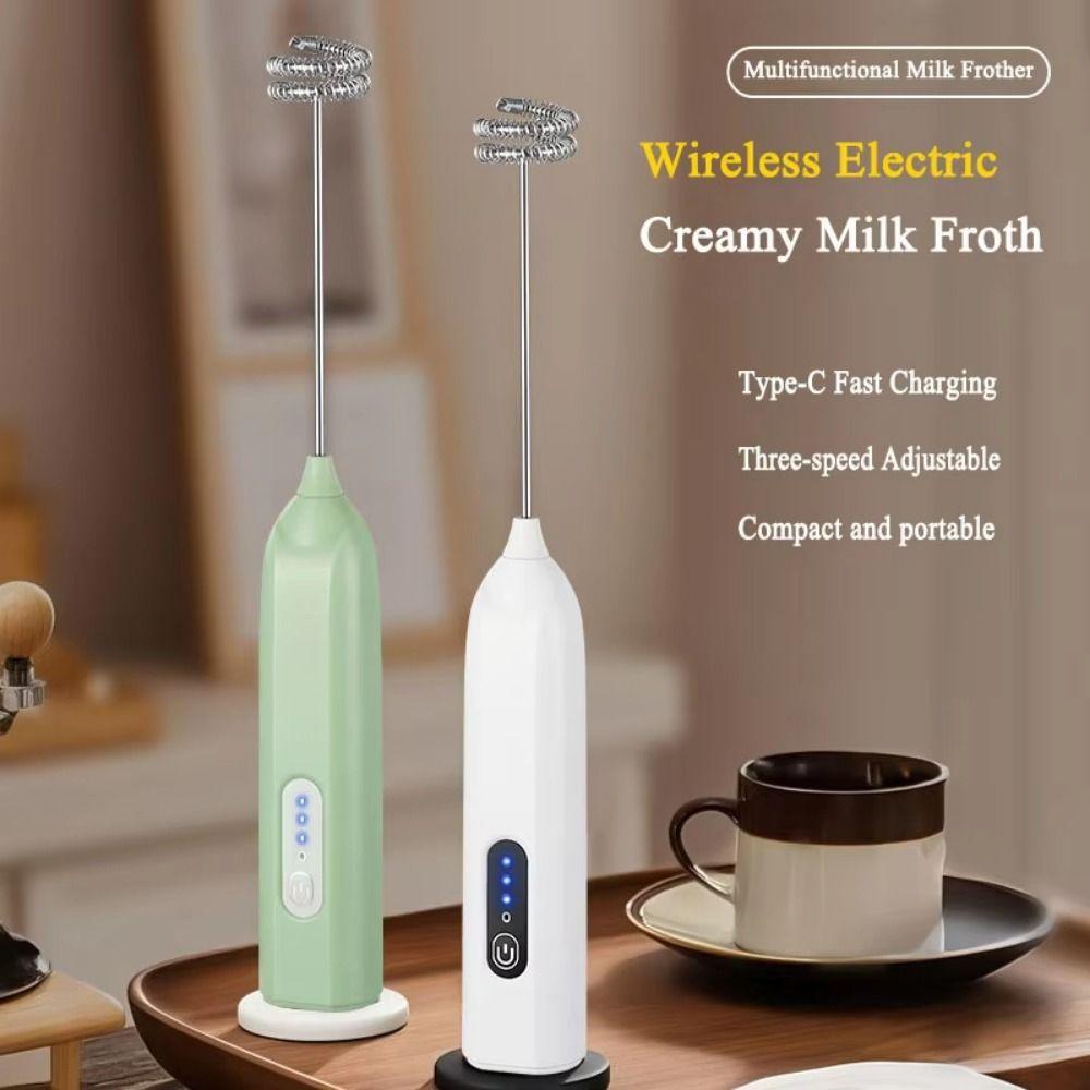 Portable Electric Milk Frother Handheld Handheld Whipper Electric Blender Mixer  Home Kitchen