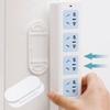4/2/1 Pairs Wall-mounted Self-adhesive Socket Fixer Cable Organizer Seamless Punch-free Sticker Holder Wall Power Strip Holders