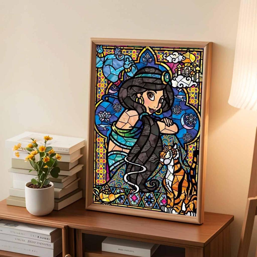 5D Diy Diamond Painting The Princess and The Tiger Full Drill Rhinestones Mosaic Embroidery Handmade Products Home Decor Gift