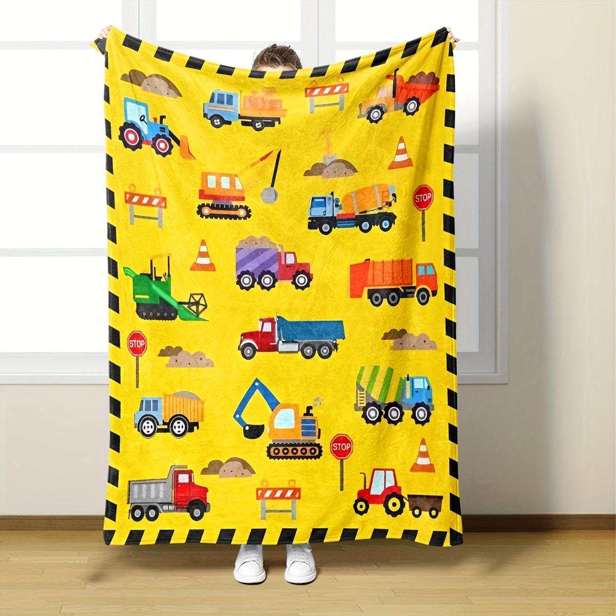 

Cartoon architectural patterns Flannel printed blanket suitable for all seasons suitable for living room office sofa and travel 75x100cm