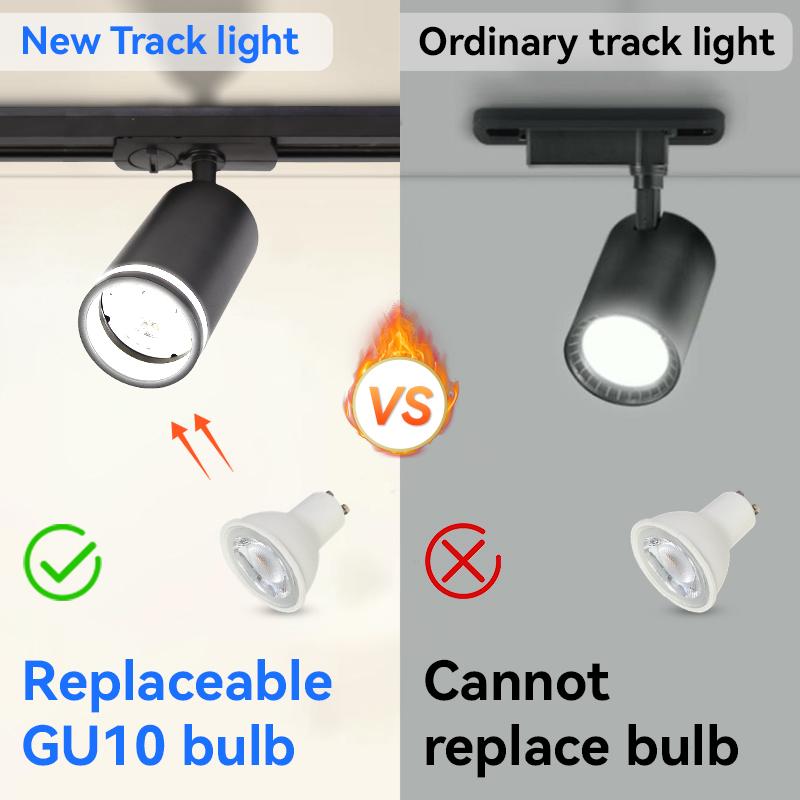 GU10 Track Light Set No Bulb Led Spotlight 110-265V Track Lighting Lamp Clothing Store Shop Kitchen Home Decor Indoor Lighting Fixture
