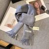 100% Wool Luxury Brands Classic England Style Women Scarf Fashion Stripe Plaid Scarves Tassel Shawls Pashmina Lady Wrap 30*180Cm