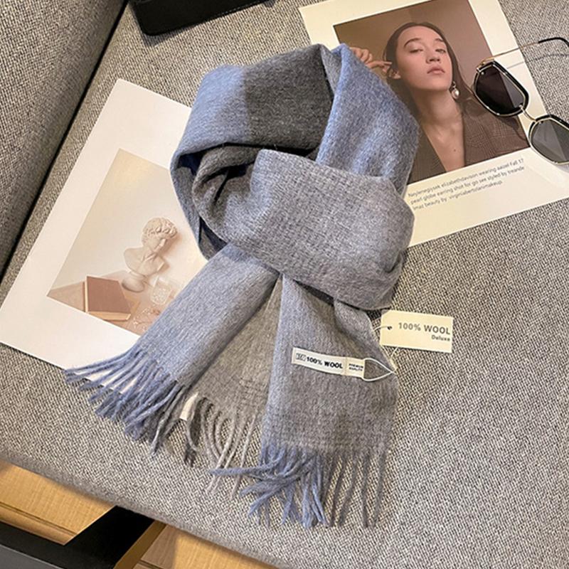 100% Wool Luxury Brands Classic England Style Women Scarf Fashion Stripe Plaid Scarves Tassel Shawls Pashmina Lady Wrap 30*180Cm