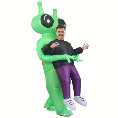 1ks, Roztomilý Funny Alien ET Design Nafukovací oblek, Zábavné kostýmy Air Blow Up na promócie, karneval, maškaráda,