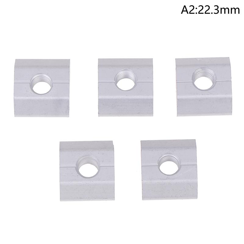 

5 шт. 21,2 мм 22,3 мм 23,7 мм Кронштейн для крепления солнечной панели из алюминиевого сплава Концевой Средний зажим T-блоки Квадратные гайки M8 T-образная скользящая гайка 22.3mm