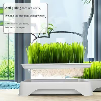 1pc Pet Cat Grass Planting Basin Wheat Seedling Soilless Culture Pot Hydroponic Growth System Gardening Accessories