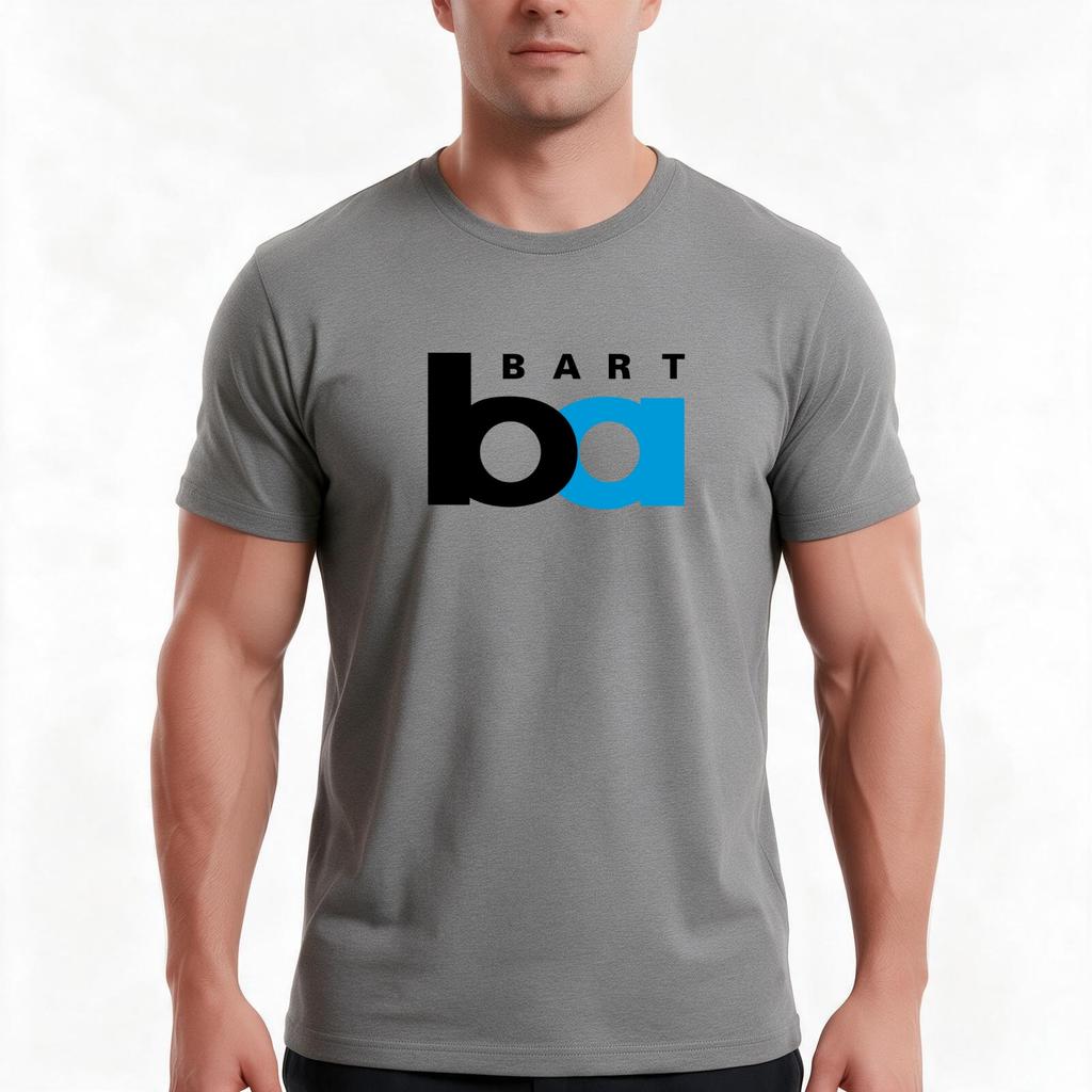 Bart Bay Area Rapid Transit Logo Tshirt Summer Casual Cotton Tee Oversized Streetwear Tops Vintage Graphic Print
