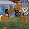 Halloween-themed retro aged metal garden decorations for the courtyard and garden