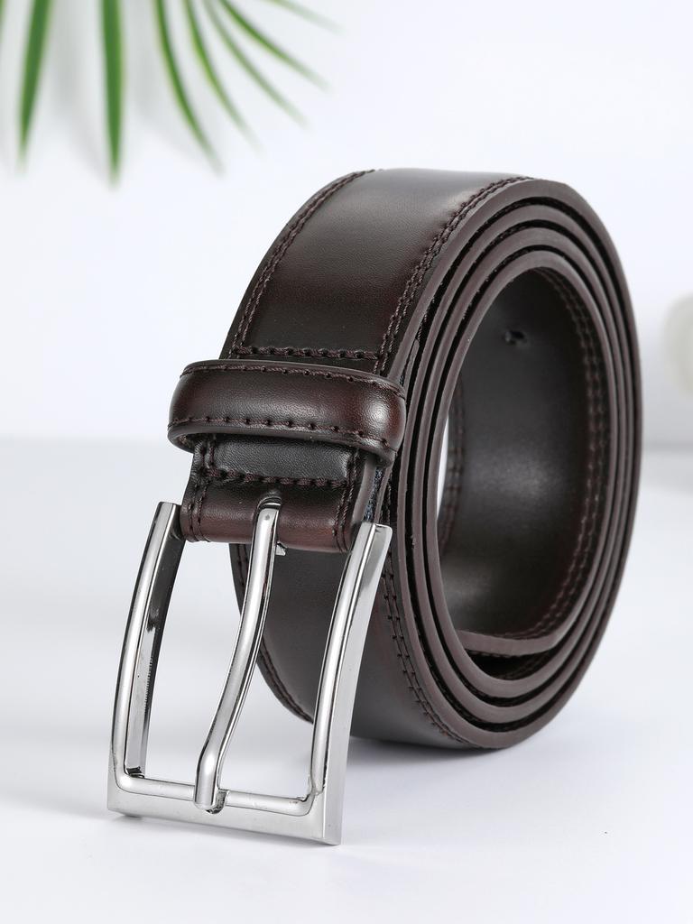 Business And Leisure Pin Buckle Leather Belt, Men'S Leather Belt, Light Luxury Cowhide Belt