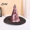 Sparkly Sequin Witch Hat Reversible Hat, Glitter Large Wizard Unique Costume Halloween Party for Cosplay, Masquerade Color Changing