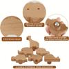 6pcs Wooden Animal Cabinet Pulls, Decorative Dresser Knobs for Furniture & Drawers with Screws