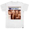 NSYNC Коробки Біла Графічна Футболка з Круглим Коміром, Короткий Рукав - Футболка Гурту в Вінтажному Стилі для Чоловіків та Жінок - Зроблено в США