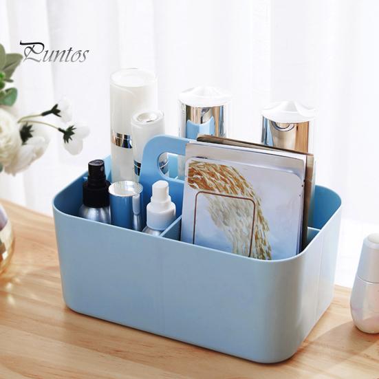 Stackable Desk Organizer Storage Box with Handle Large Capacity Multiple Compartments Pencil Holder Caddy Organizer