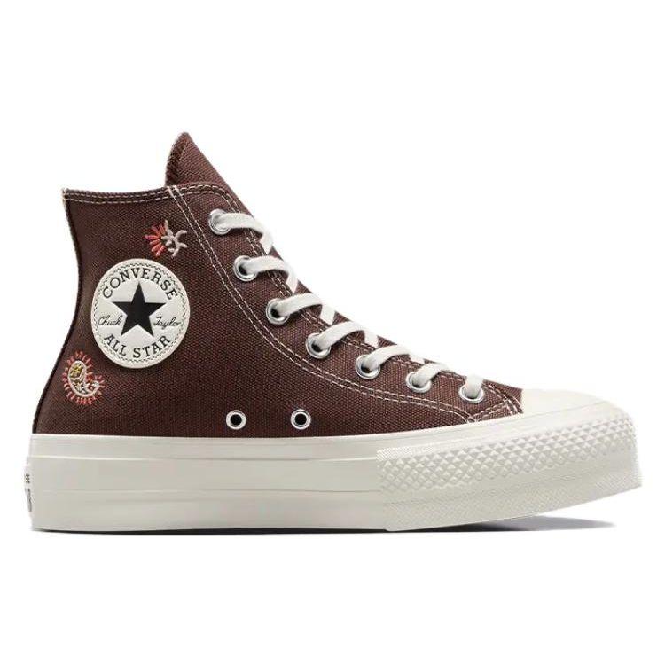 Converse All Star Lift Confortabili Versatili Durabili Absorb șocuri Adidași Pânză Top Înalt Femei Adidași Maro A08174C