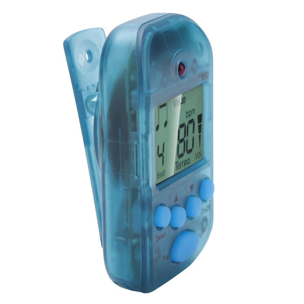 Meideal Mini LCD Digital M50 Metronome Beat Tempo Guitar Music Accessory with Battery(Blue)