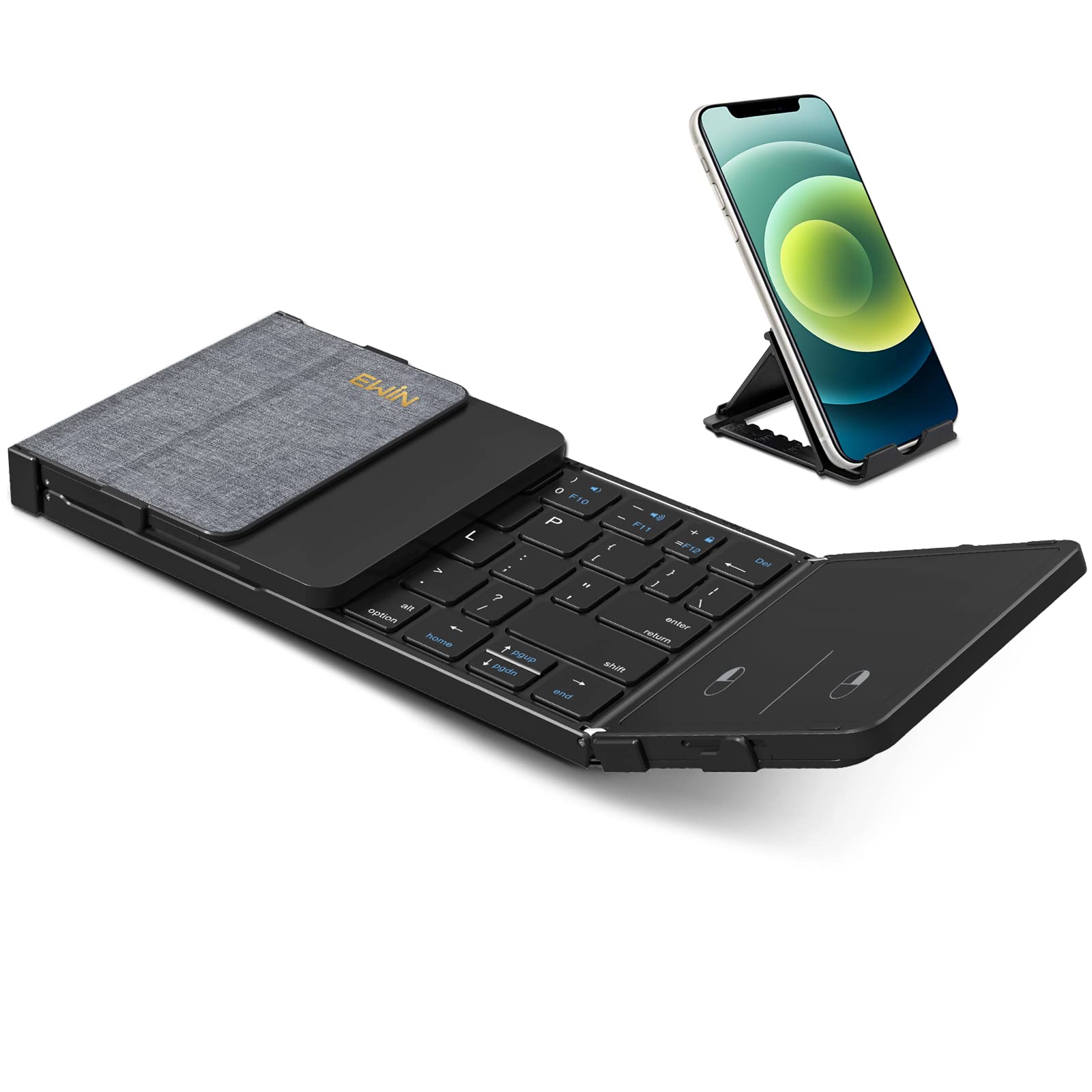 

Ewin Bluetooth Can Switch 3 Devices Full Equipped with Wireless Compatible with For and Japanese Instruction Manual Included Keyboard, Foldable, сірий колір